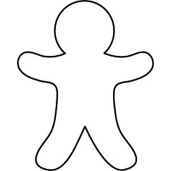 Illustration of a gingerbread person