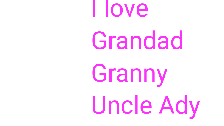 Grandad , granny,  uncle Ady 