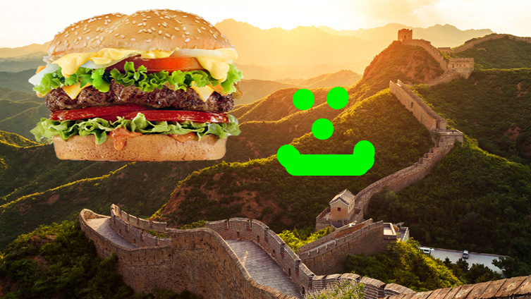 Happy burger in China