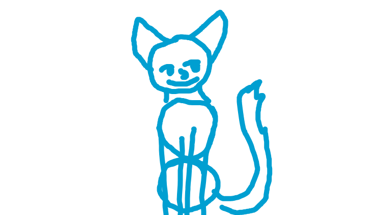 badly drawn cat for no reason