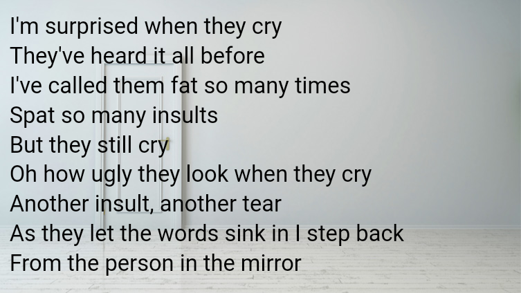 Person in the mirror