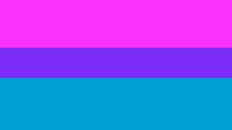Bisexual flag (sry I did my best.) ^^