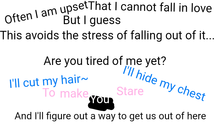 Dysphoria lol (lyrics from this is home)