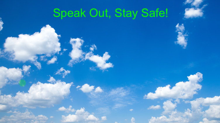 Speak Out, Stay Safe Calming Poster!