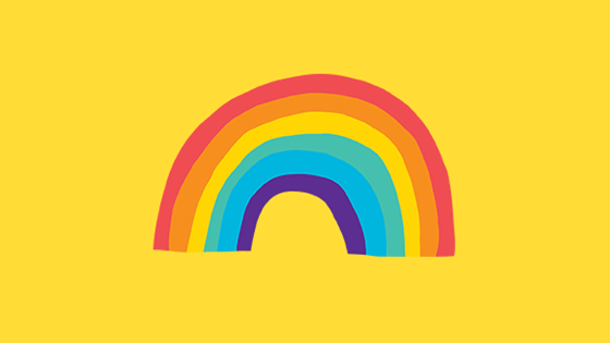 Illustration of a rainbow.