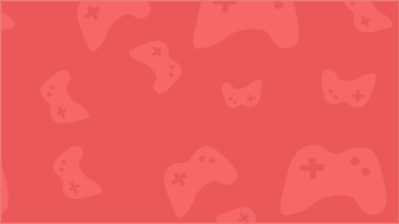 Games console controllers on a red background