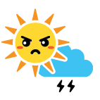 Angry sun