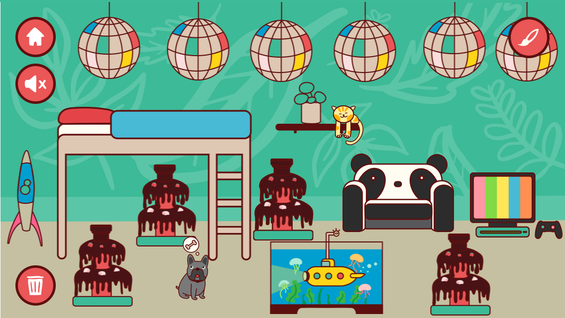 Buddy's Happy Place Buddy's Happy Place filled with mirror balls and chocolate fountains