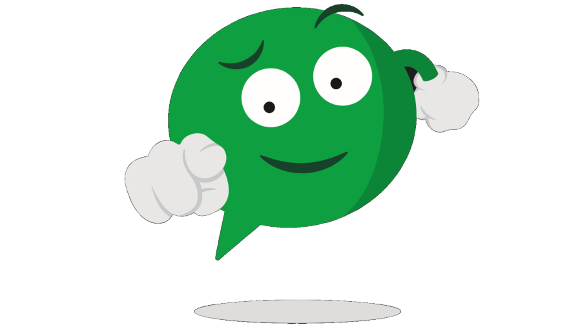 Illustration of Buddy pointing