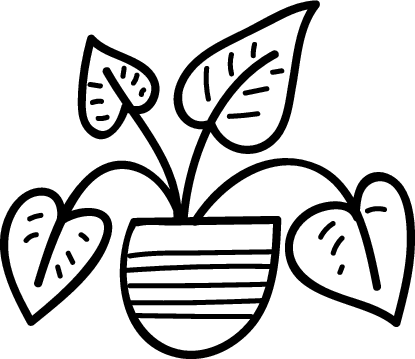 Illustration of a pot plant.