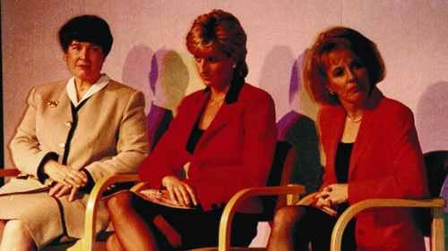Princess Diana sitting with Dame Ester Rantzen