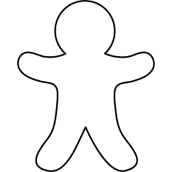 Illustration of a gingerbread person Illustration of a gingerbread person