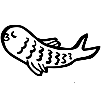 Illustration of a fish swimming Illustration of a fish swimming